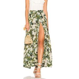 FREE PEOPLE Floral Tropical Maxi Skirt with Slit